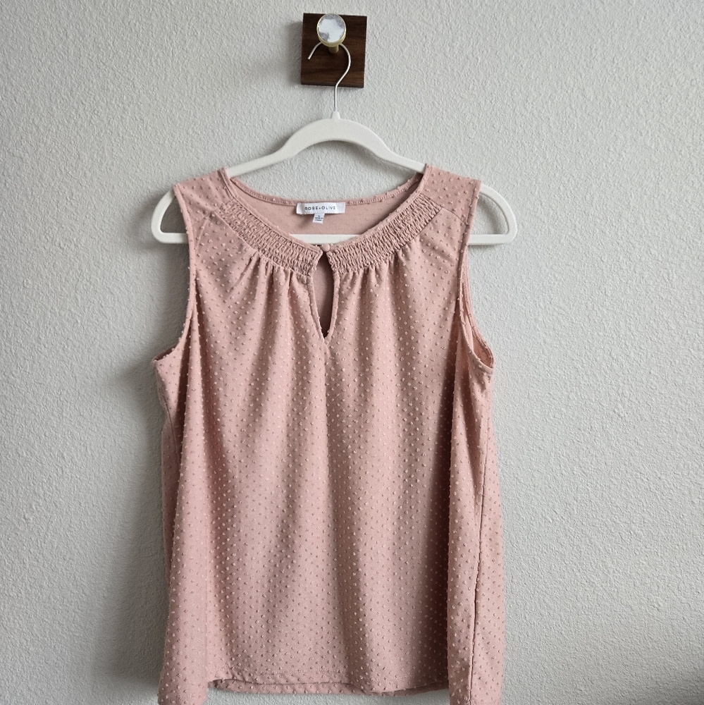 Rose + Olive Dusty pink tank